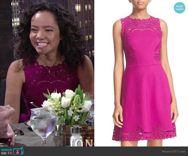 WornOnTV: Mattie’s pink scalloped eyelet dress on The Young and the ...