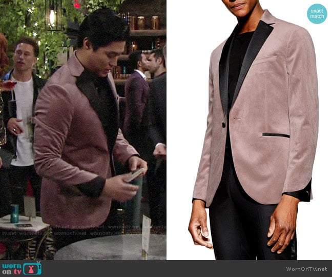 Topman Velvet Dinner Jacket worn by Ted on The Young and the Restless