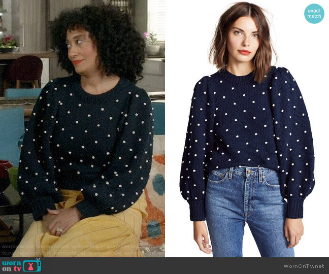 Ulla Johnson Adalene Sweater worn by Rainbow Johnson (Tracee Ellis Ross) on Black-ish