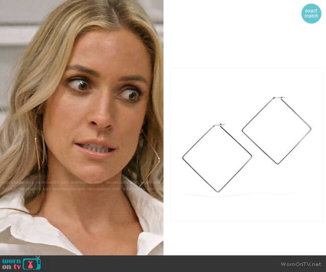 Uncommon James Silver Girl Boss Hoops worn by Kristin Cavallari on Very Cavallari