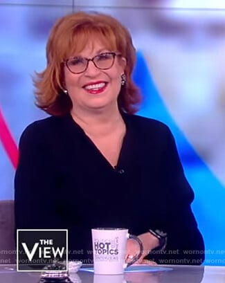 Joy’s black v-neck blouse on The View