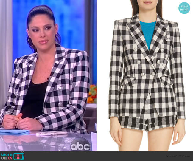 Miller Gingham Dickey Jacket by Veronica Beard worn by Abby Huntsman on The View