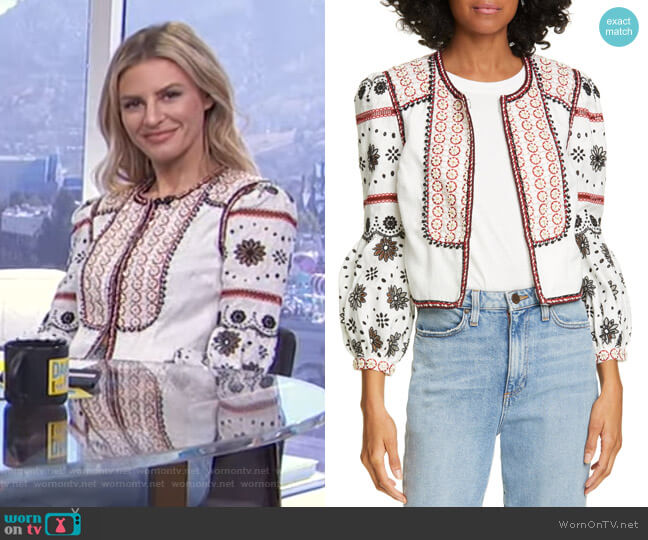 Shilin Jacket by Veronica Beard worn by Morgan Stewart on E! News