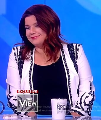 Ana’s white embroidered jacket on The View