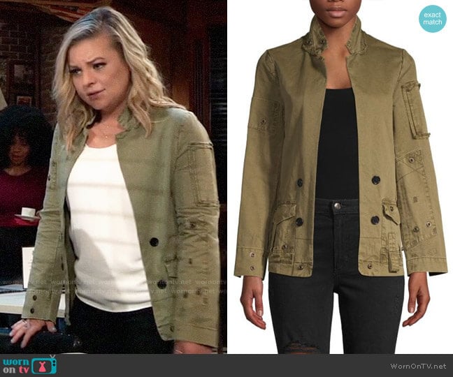 Zadig & Voltaire Vladimir Jacket worn by Maxie Jones (Kirsten Storms) on General Hospital