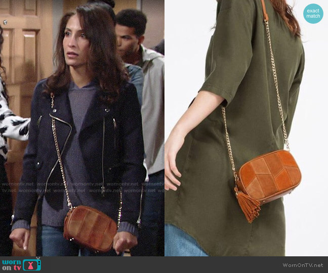 WornOnTV: Lily’s navy suede moto jacket on The Young and the Restless ...