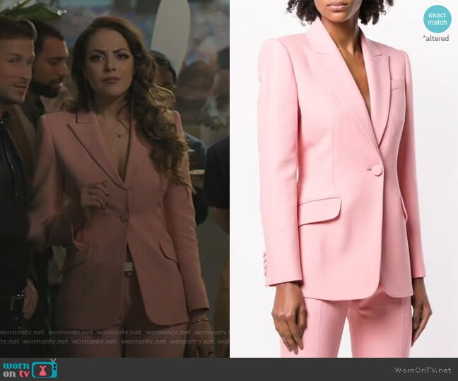 Structured Blazer by Alexander McQueen worn by Fallon Carrington (Elizabeth Gillies) on Dynasty