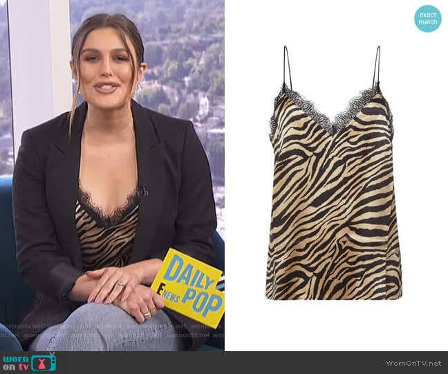 Alicia Camisole by Anine Bing worn by Carissa Loethen Culiner on E! News