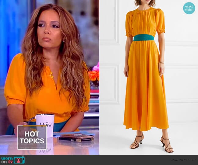WornOnTV: Sunny’s yellow midi dress on The View | Sunny Hostin ...