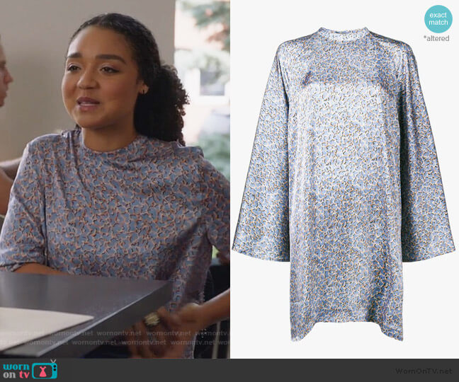 Printed Cape Dress by Acne Studios worn by Kat Edison (Aisha Dee) on The Bold Type