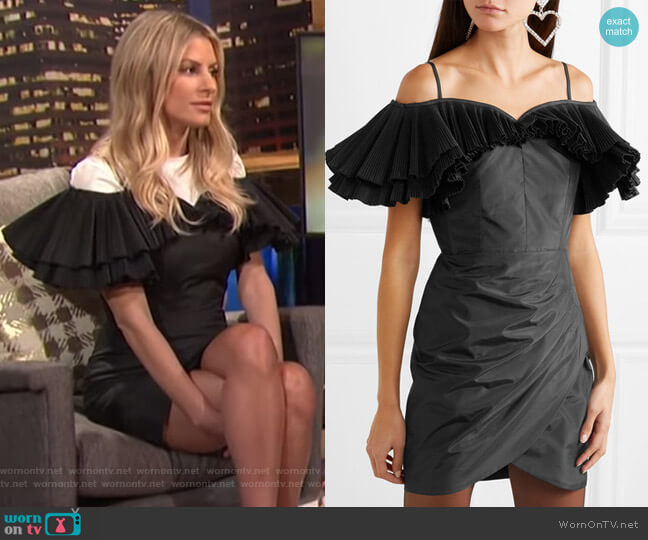 affeta Mini Dress by Alessandra Rich worn by Morgan Stewart on E! News