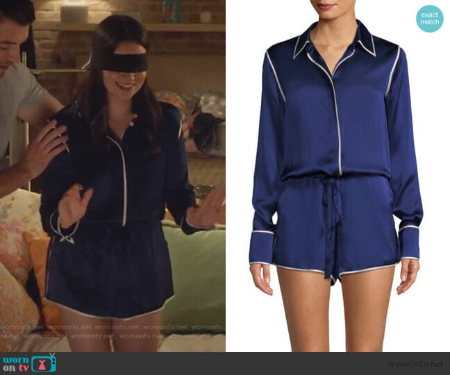 Lareyne Twist Silk Pajama Romper by Alexis worn by Jane Sloan (Katie Stevens) on The Bold Type