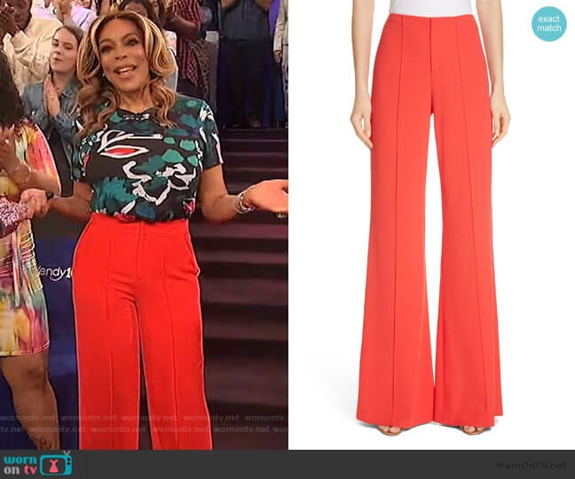 WornOnTV: Wendy’s printed tee and wide leg pants on The Wendy Williams ...