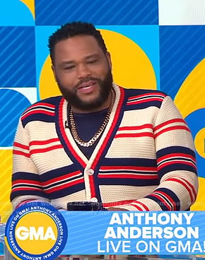 Anthony Anderson’s striped cardigan on Good Morning America