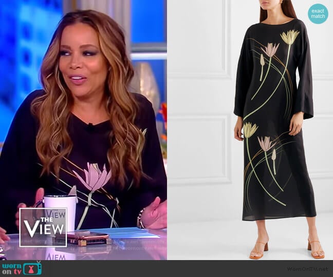 Floral-print silk maxi dress by Bernadette worn by Sunny Hostin on The View