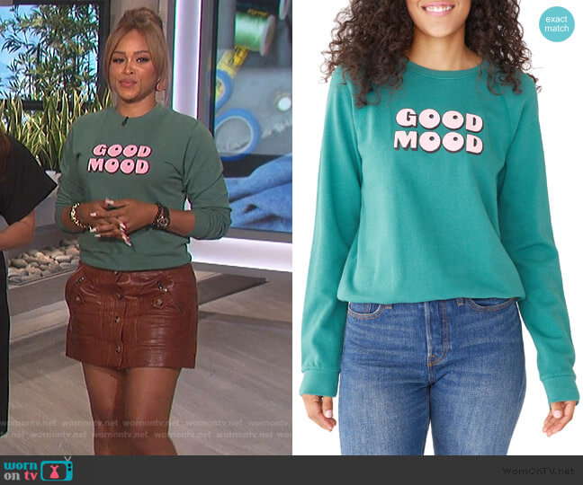 Good Mood Sweatshirt by Ban.Do worn by Eve on The Talk