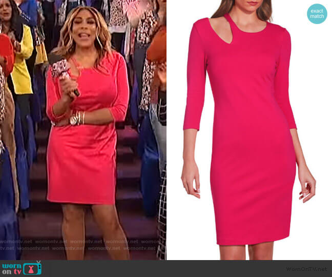 Ponte Cutout Dress by Boston Proper worn by Wendy Williams on The Wendy Williams Show