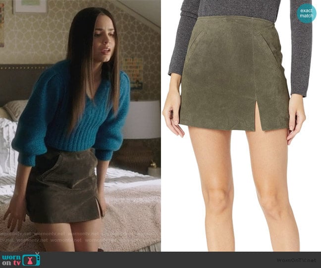 Herb Skirt by Blank NYC worn by Ava Jalali (Sofia Carson) on Pretty Little Liars The Perfectionists