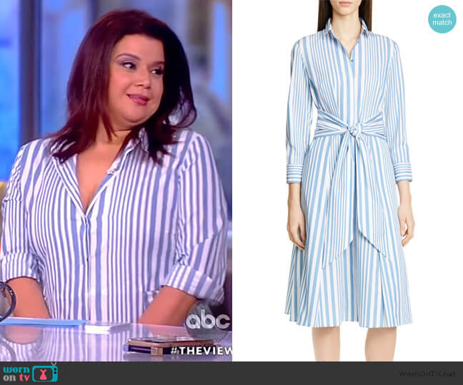 WornOnTV: Ana’s blue striped shirtdress on The View | Ana Navarro ...