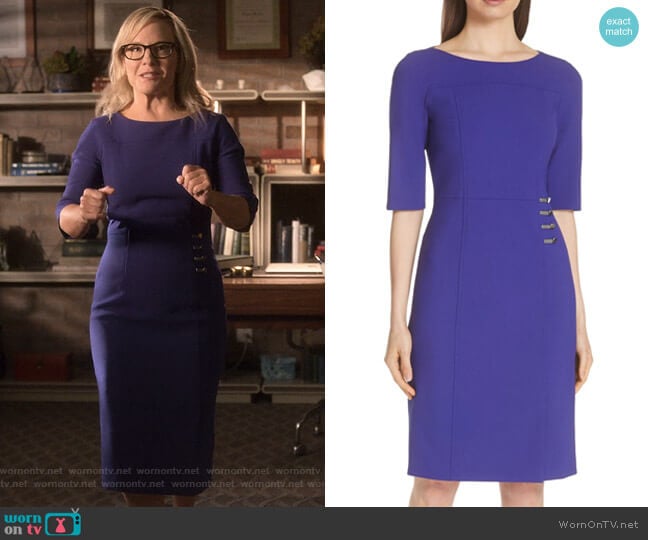 Disoma Dress by Boss worn by Linda Martin (Rachael Harris) on Lucifer