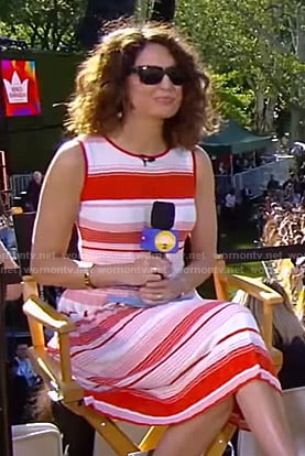 Cecilia’s red and white striped dress on Good Morning America