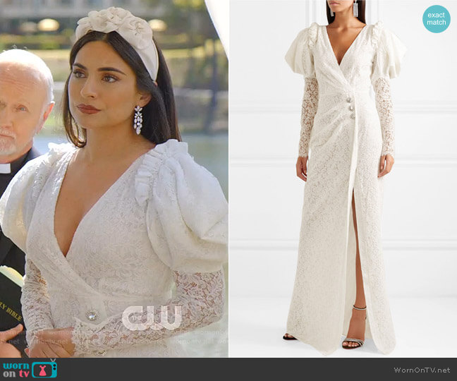 Wornontv Cristal S Wedding Dress On Dynasty Daniella Alonso Clothes And Wardrobe From Tv
