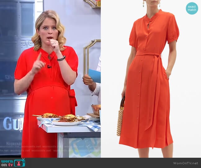 Addilyn Dress by Diane von Furstenberg worn by Sara Haines on Good Morning America