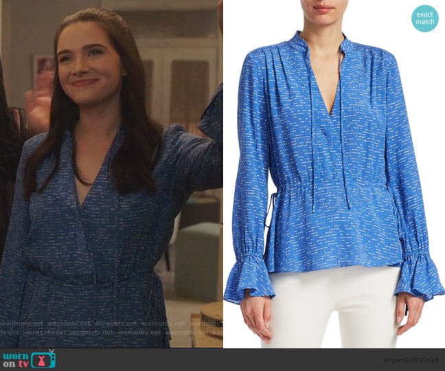 Silk Peplum Blouse by Derek Lam 10 Crosby worn by Jane Sloan (Katie Stevens) on The Bold Type