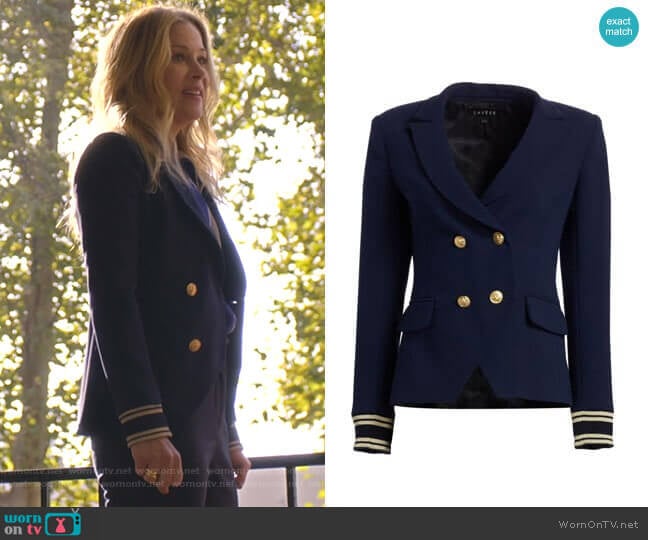 Double Breasted Blazer by Scripted worn by Jen Harding (Christina Applegate) on Dead to Me