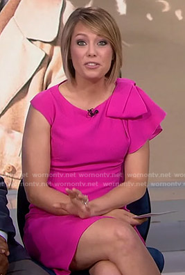 Dylan’s pink bow shoulder dress on Today