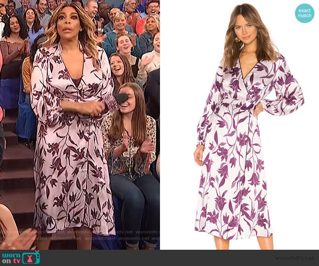 Andrese Dress by Equipment worn by Wendy Williams on The Wendy Williams Show