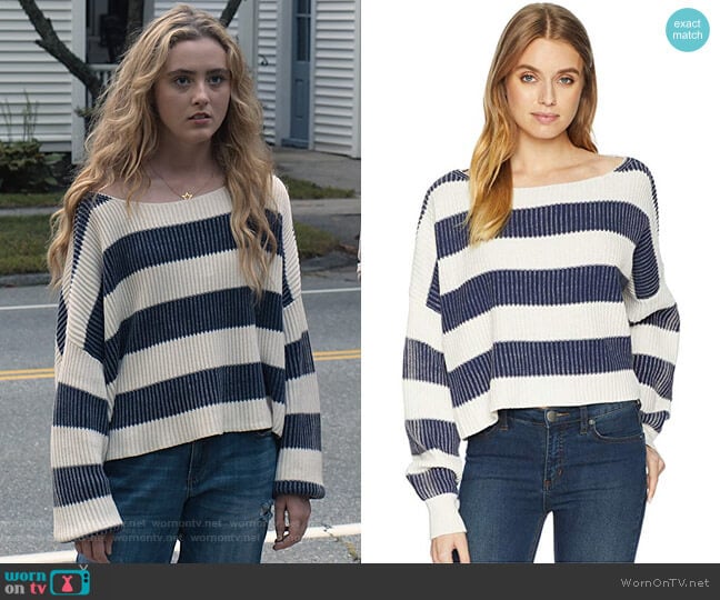 Allie’s blue and white striped sweater