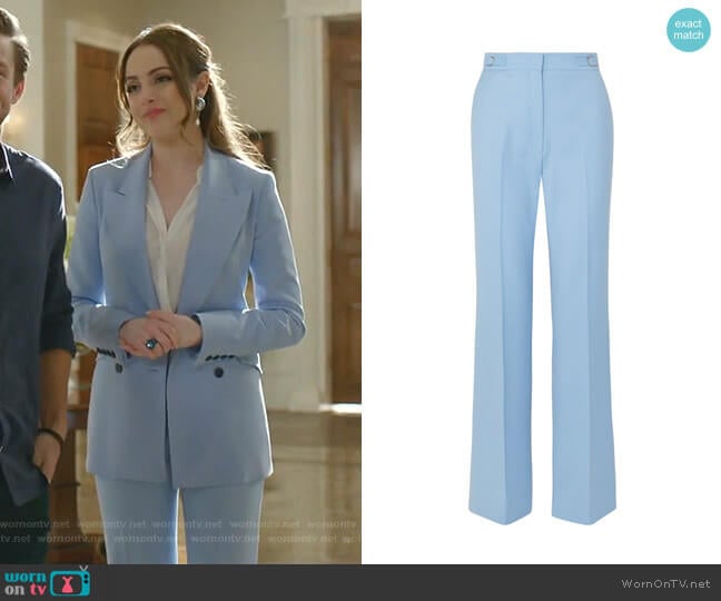 Vesta Pants by Gabriela Hearst worn by Fallon Carrington (Elizabeth Gillies) on Dynasty