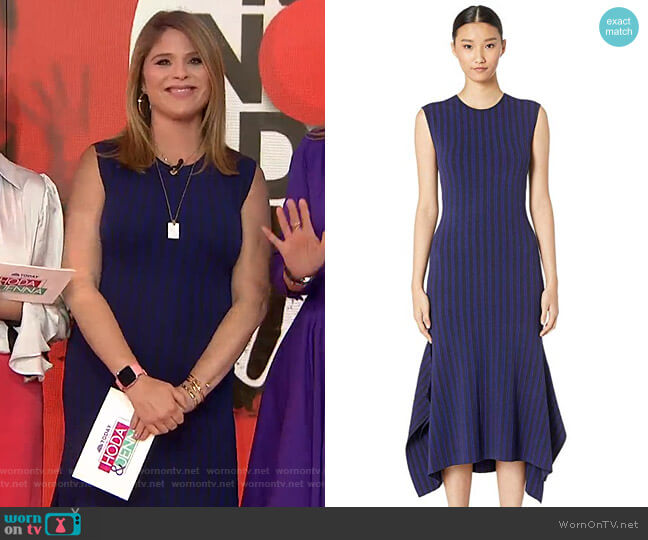 Two-Tone Sleeveless Handkerchief Hem Dress by GREY Jason Wu worn by Jenna Bush Hager on Today