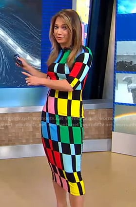 Ginger’s colorblock dress on Good Morning America