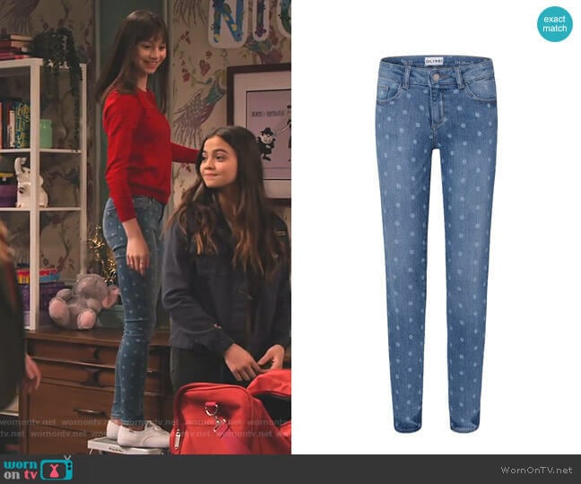 Girls Polka Dot Skinny Jeans by DL1961  worn by Molly (Lauren Lindsey Donzis) on No Good Nick