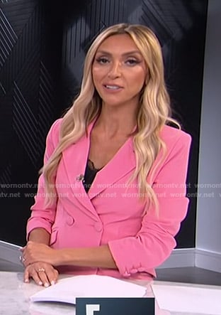 Giuliana's pink blazer dress on E! News