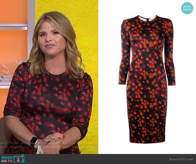 WornOnTV: Jenna’s black and red floral print dress on Today | Jenna ...