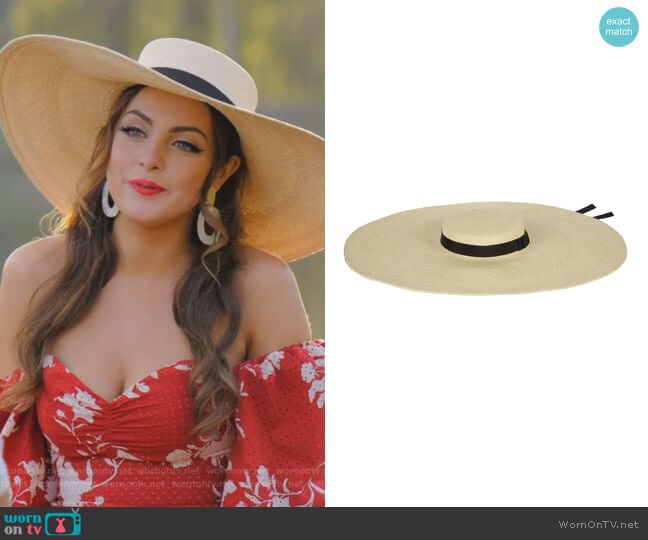 Elizabeth Hat by Gladys Tamez Millinery worn by Fallon Carrington (Elizabeth Gillies) on Dynasty