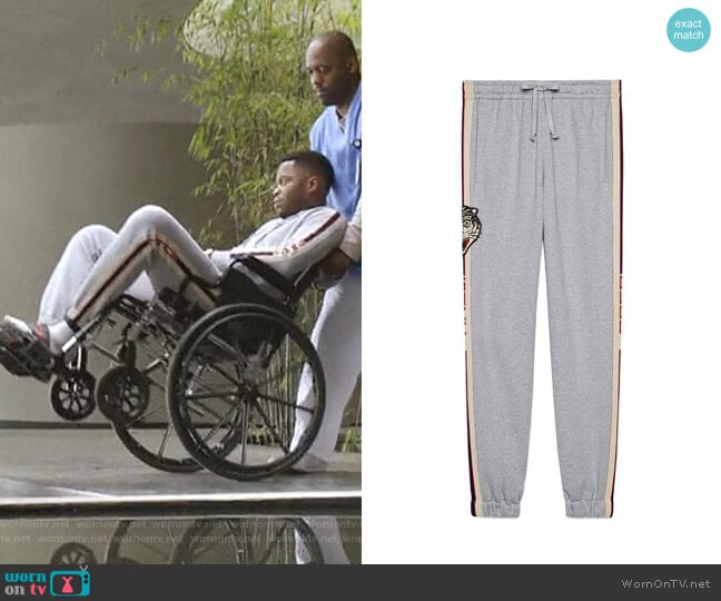 gucci stripe cotton jogging pant