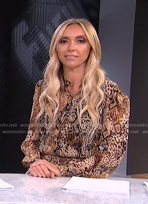 Giuliana's animal print mini dress on E! News