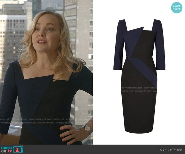 Roland Mouret Hughes Dress worn by Marissa Morgan (Geneva Carr) on Bull