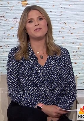 Jenna’s blue printed top on Today