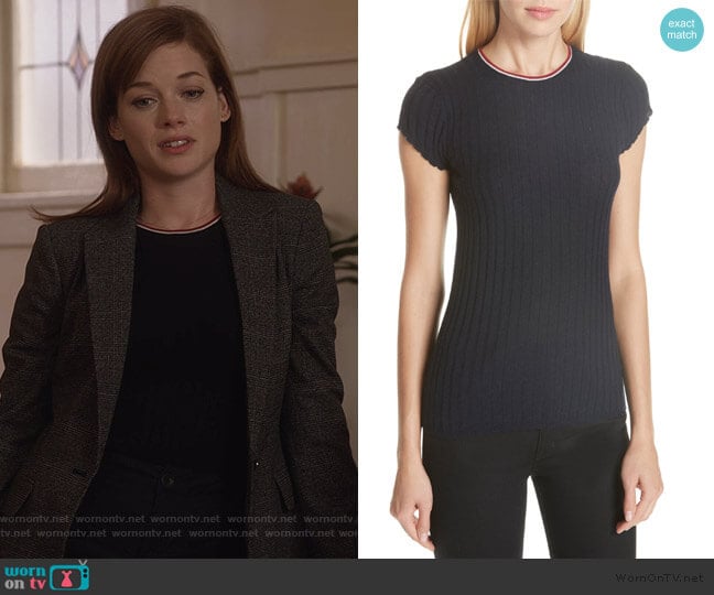 Filana B Ringer Rib Knit Sweater by Joie worn by Lisa Donovan (Jane Levy) on What/If