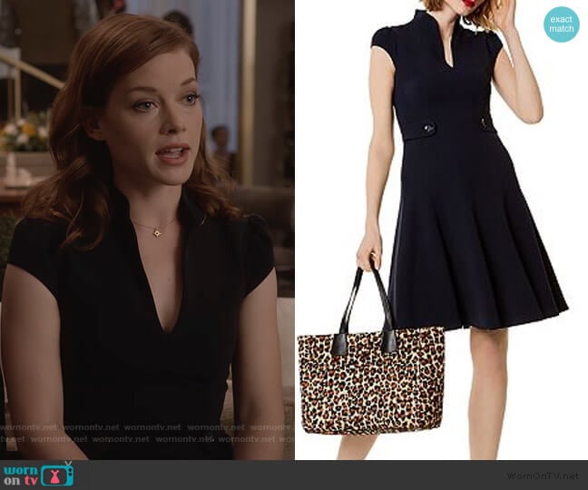 Military Fit-And-Flare Dress by Karen Millen worn by Lisa Donovan (Jane Levy) on What/If