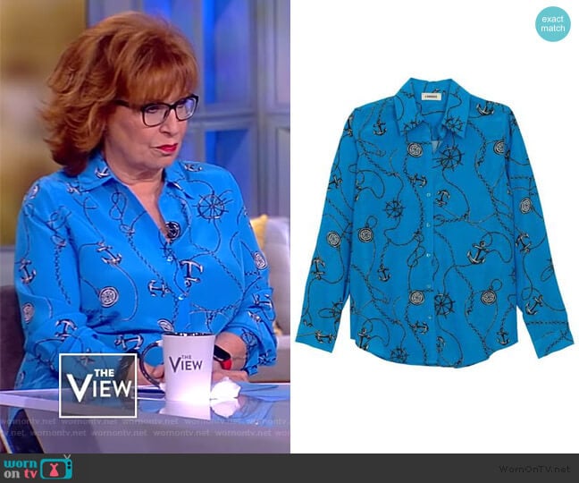 Nina Blouse by L'Agence worn by Joy Behar on The View