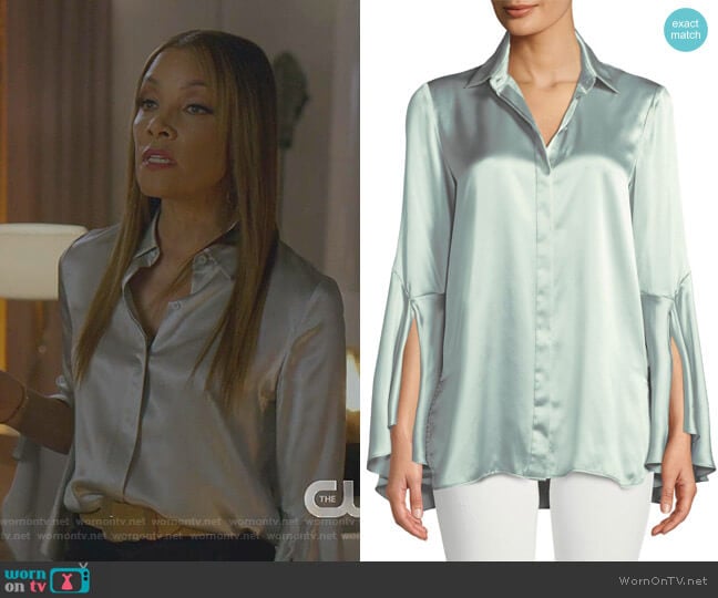 Cartolina Blouse by Lafayette 148 New York worn by Dominique Deveraux (Michael Michele) on Dynasty