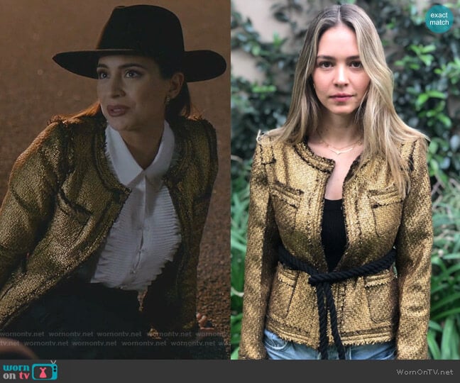 Deneb Blazer by Lecmost & Lola worn by Cristal Jennings (Daniella Alonso) on Dynasty