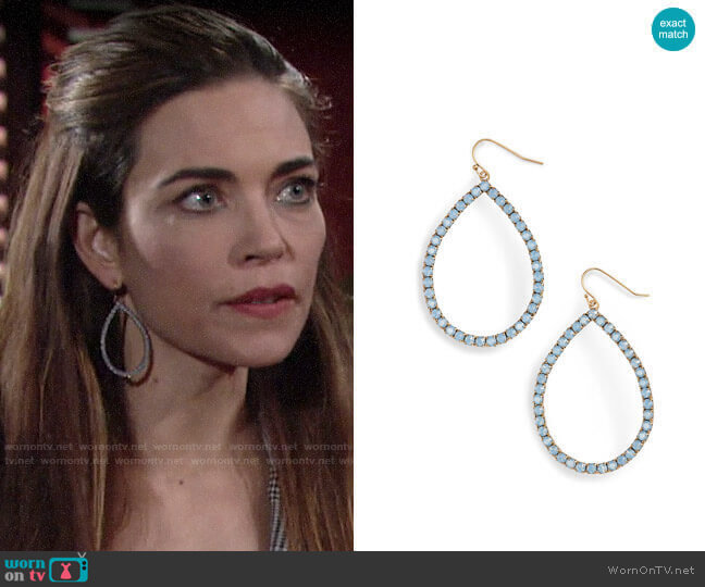 Loren Hope Emilia Earrings worn by Victoria Newman (Amelia Heinle) on The Young & the Restless