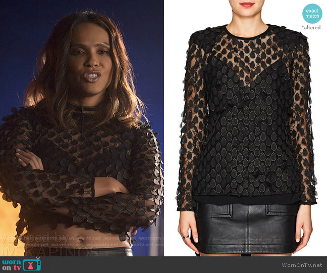 Supreme Extreme Appliquéd Top by Manning Cartell worn by Mazikeen (Lesley-Ann Brandt) on Lucifer
